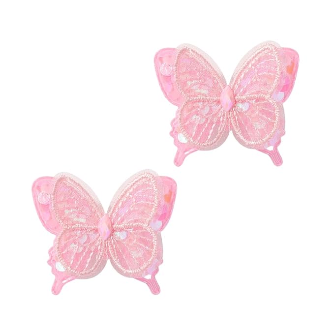 Butterfly hair clip; Children's birthday; Children's Day gift (pink)