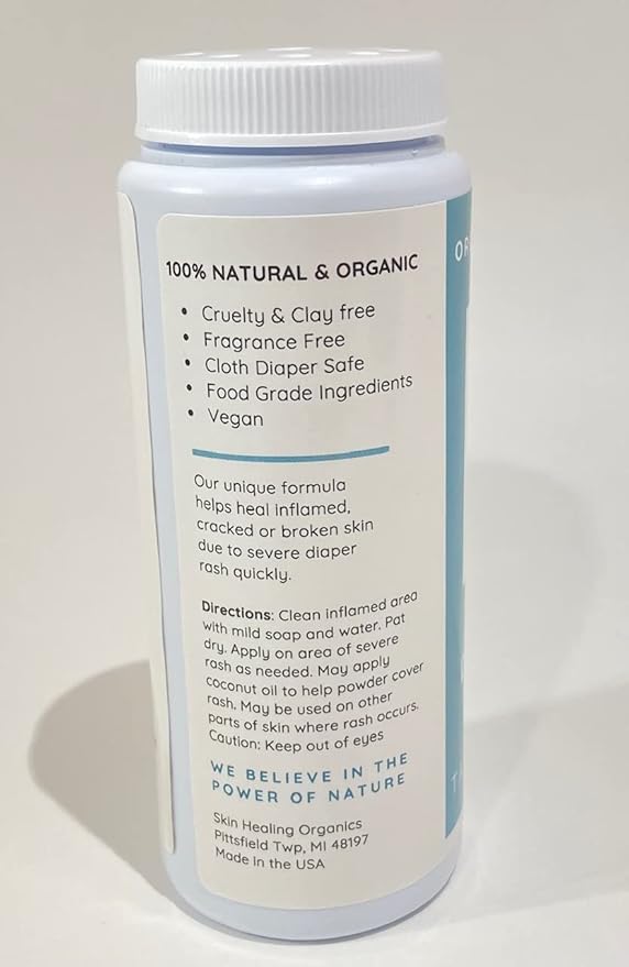 Severe Diaper Rash Treatment Powder - Heal & Cure Very Bad Horrible Diaper Rash Bleeding Blisters Quickly from Diarrhea for Newborn Infant & Adults - Skin Healing Organics