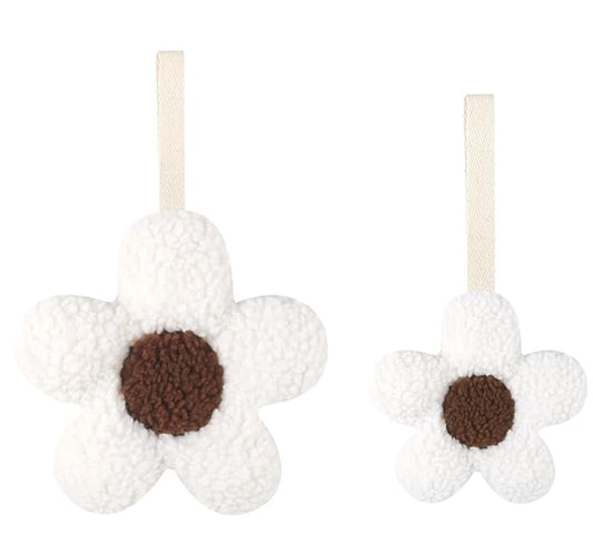 Baby Daisy Pacifier Holder,Light and Soft Dummy Holder Handmade 2 Pack, Decor for Nursing Kids Room