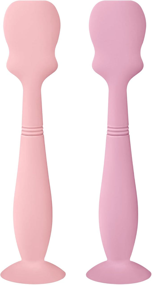 2 Pack Baby Diaper Cream Brush, Diaper Cream Spatula Applicator Silicone Baby Butt Paste Spatula for Babies, Newborn (Pink, Soft Lilac)