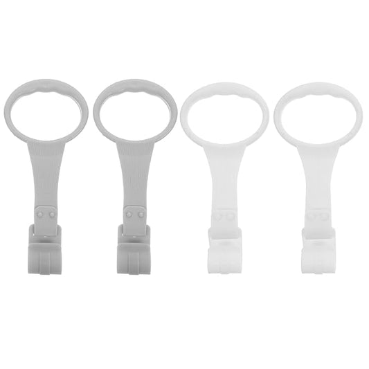 4Pcs Baby Pull Up Rings for Playpen & Crib, Portable Infant Walking Assistant with Safety Stand, Universal Training Tool for Early Walking Practice, Playpen Accessories