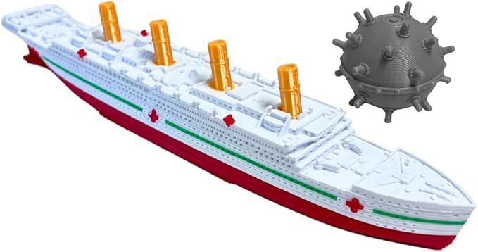 3 Pack Split In Half Titanic Bath Boat And Pool Toy,Break In Half RMS Titanic Toys For Kids, Historically Accurate Breakable Titanic Toy, Titanic Ship, Titanic Cake Topper (3 Pack)