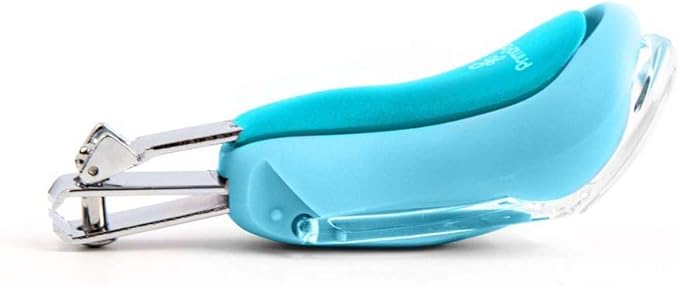 Primo Passi Baby Nail Clipper with Magnifier – Infant & Toddler Nail Trimmer with 5X Magnifying Glass, Safe Baby Nail Care Grooming Tool (Blue)