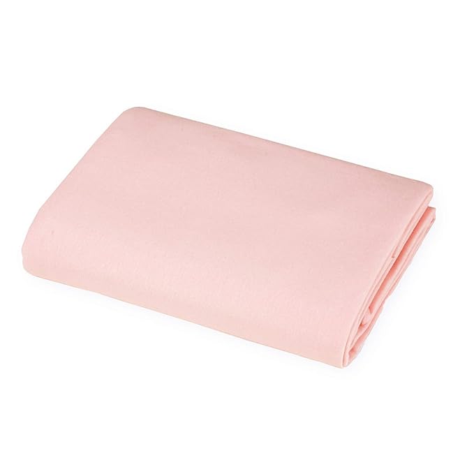 American Baby Company 100% Natural Cotton Fitted Pack and Play Sheet 39" x 27" - Soft & Breathable Pack N Play Sheet for Playpen, Playard & Mini Crib Mattress, Blush, for Boys & Girls