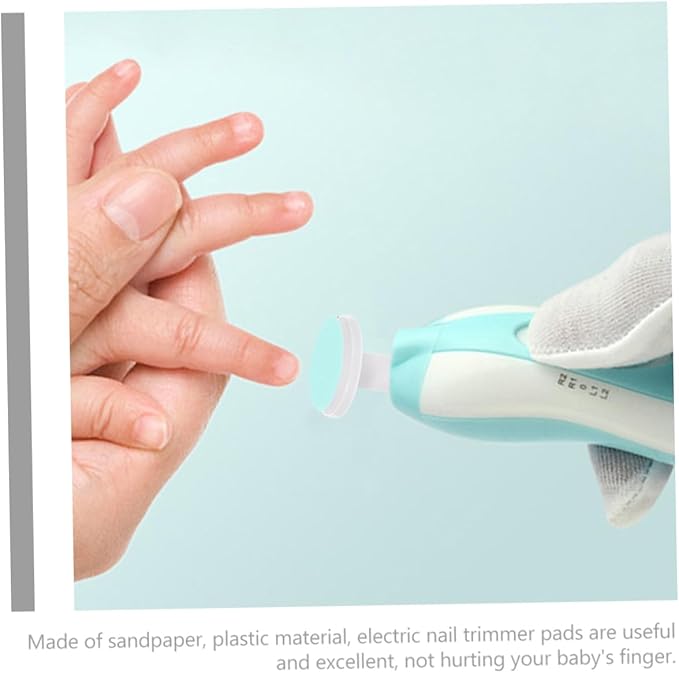 24 pcs Toddler Nail Trimmer Pads Electric Nail File Pads for Infant Child Toddler Baby Nail Grinding Heads for Electric Nail File Spare Newborn Polisher Nail Replacement Pads