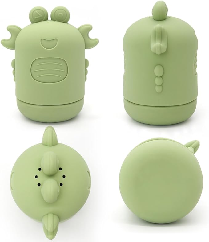 PandaEar 4 Pack Silicone Bath Toys for Babies 0-6 6-12 Months, Mold Free Bathtub Toys for Toddlers Kids Infant, Non Toxic Swimming Shower Toys for Toddlers 1-3 (A)