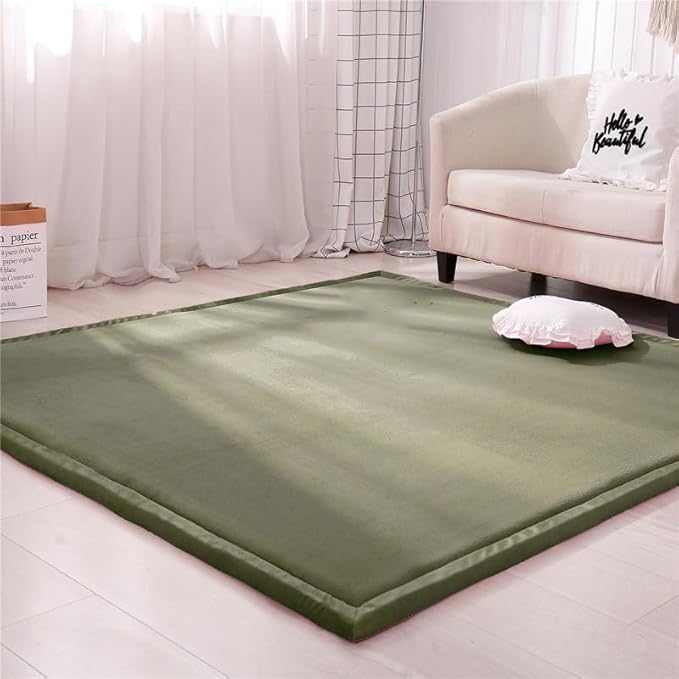 Coral Velvet MatArea Rugs,Yoga Mat Exercise Pads,children'sLarge Foldable Play Mat, Extra Soft Activity Floor Mat Playroom Bedroom-J-100 * 200cm