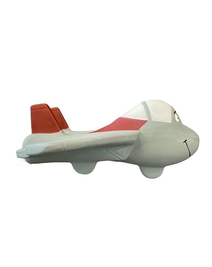Baby Teething Toy – Natural Rubber Teether for Infants (3+ Months), BPA-Free, Non-Toxic | Airplane Teether Gift for Aviation Families.