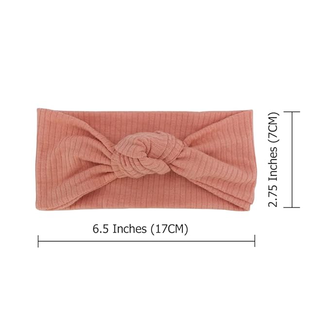 Sugarmelon Baby Headbands Stretchy Hairbands Hair Bow Elastics for Baby Girls Newborn Toddlers Infant Kids (Knot Headband Mauve)