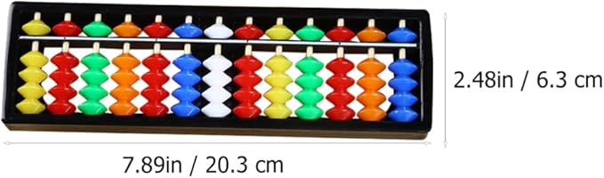 Toyvian 2pcs 13 Digits Rod Abacus Plastic Abacus Toy Kid Calculating Tool Math Teaching Aids for Kids Student (Assorted Color)