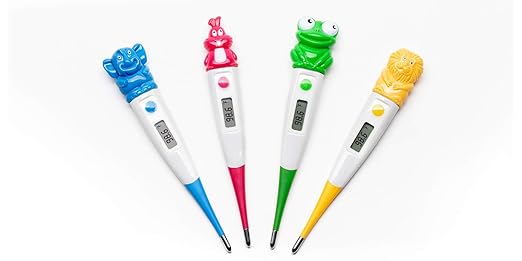 Clinical Guard Digital Oral Thermometer for Adults and Kids, Pediatric Fever Rectal Thermometer for Children, Lion Themed