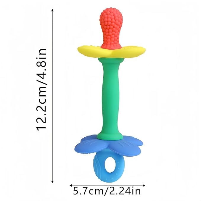 Baby Teething Toys Silicone Baby Teether Toy Soft Easy to Hold Babies Flower Teethers Chew Toy for Infant Toddlers Multiple Textures Teething Toys 3-6 Months