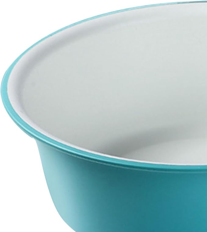 FTVOGUE Thickened Plastic Wash Basin Multipurpose Washtub for Face Clothes Feet with Rounded Bottom Color Clashing Design (29.7x10.2cm)