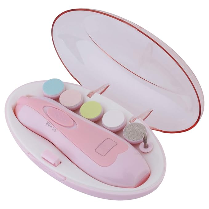 Baby Nail File Electric, 16 in 1 Baby Nail Trimmer Manicure Kit Baby Fingernail Clippers with Light, Baby Nail Grinder Toes Care Trim Polish Grooming Set for Infant Toddler with