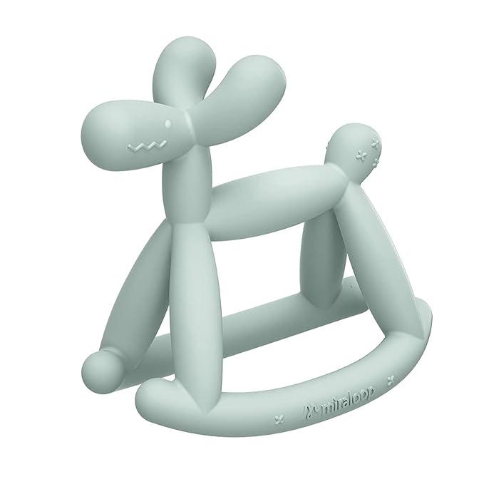 Baby Teething Toys, Food Grade Baby Teether Toys for Babies 3 6 12 18 Months, Jellydog Silicone Teethers Toddlers Chew Toys BPA Free Baby Gift (Mint Green)