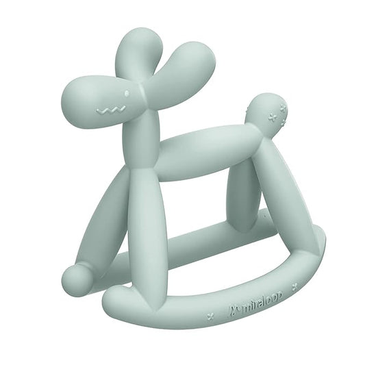 Baby Teething Toys, Food Grade Baby Teether Toys for Babies 3 6 12 18 Months, Jellydog Silicone Teethers Toddlers Chew Toys BPA Free Baby Gift (Mint Green)