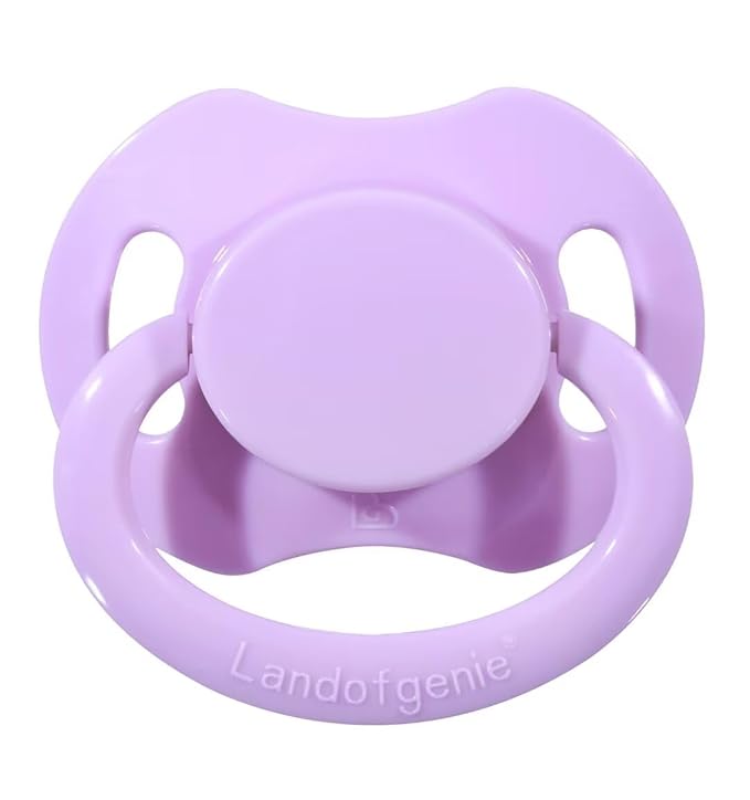 Landofgenie Adult Size Large Shield Pacifiers Bone Shaped Cutie Pacifier Purple