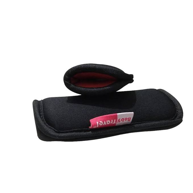 2 Piece Seat Belt Strap Covers for Stroller Shoulder Pad for Baby Pushchair Car Seat (Balck)