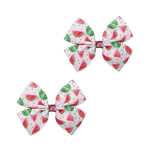 Fruit Hairpin Watermelon Bow Hair Clips Non Slip Hair Clip Fruit Accessories for Women Girls Hair (B1)