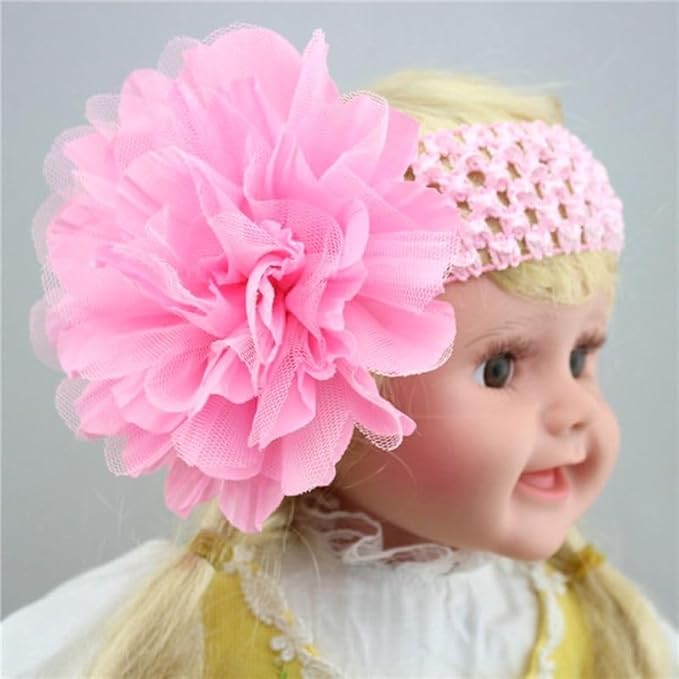 YYCRAFT Elastic Crochet Headbands for Newborn Infant Toddler Baby Girls Skinny Hair Bands Accessories