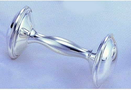 Heim Concept 80831 Elegance Baby Dumbbell Rattle, Silver