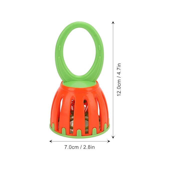 Healthy Oval Handle Baby Cage Bell Shaker Toy, Convenient and Detachable, Portable Safe for Early Training