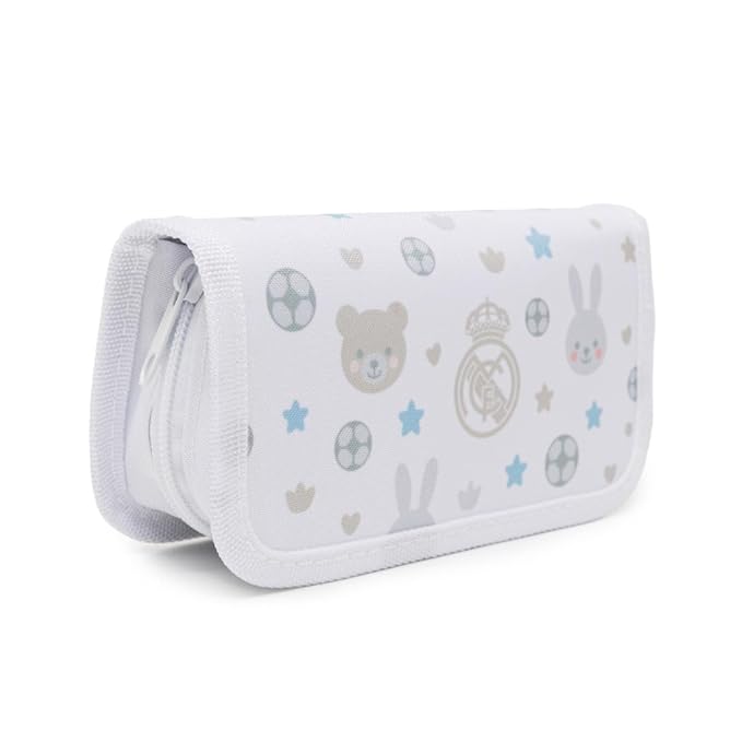 Real Madrid Grooming Kit, Baby Essentials, Case with Comb, Soft Brush, Scissors, Nail Clippers and Files, Case Bag with Cute Club Design, +0 Months | RM Official License