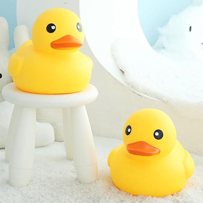 No Hole Huge Yellow Rubber Ducks Waterproof Bath Duck Toys for Toddlers Boys Girls,Mold Free Large Ducks Baby Shower Duck Decorations Party Favors (Large 7.1''-1pcs)
