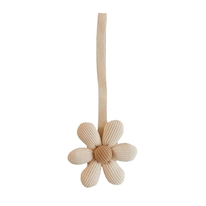 1Pc White Stylish Flower Pacifier Pendant Pacifier Holder Ornament,Soft Cloth Leash and Keep Your Secure Fashionable Gift,Teethers and Teething Relief, Accessories…
