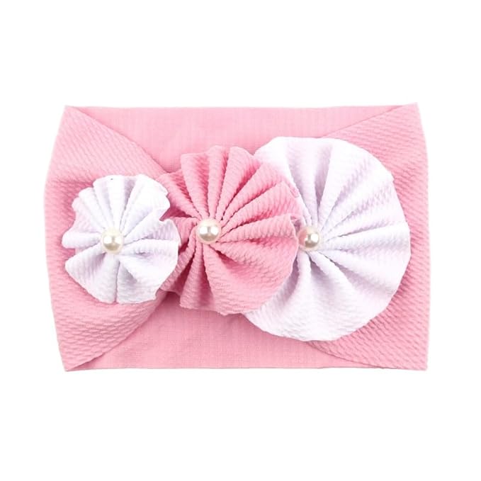Bows for Baby Girls Headband, Newborn Bows Headbands Baby Hair Bows Hairbands Hair Accessories.(FD104-Pink)