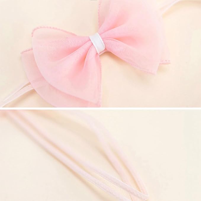 Bethynas Baby Girls Cute Bow-knot Headband Soft Lace Floral Hairbands Newborn Infant Toddlers Kids Hair Accessories (Style 8)