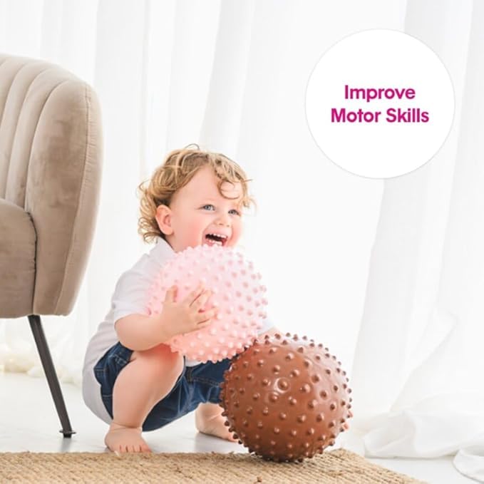 Edushape The Original Sensory Ball for Baby - 7" Baby Ball that Helps Enhance Gross Motor Skills for Kids Aged 6 Months & Up - Vibrant, Colorful and Unique Toddler Ball