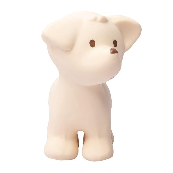 Puppy Organic Natural Rubber Rattle, Teether & Bath Toy