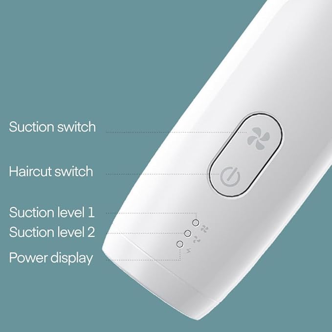 Baby Hair Clippers, Ultra Quiet Electric Vacuum Baby Clippers, Cordless Rechargeable Waterproof Haircut Kit for Kids & Men