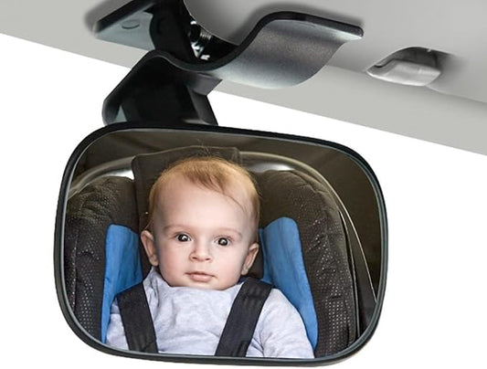 Biqing Baby Rear View Mirror, 360 ° Adjustable Rear View Mirror to Monitor Baby Keep Baby in View, Baby Rear View Mirror With Clip Use for Car Visor