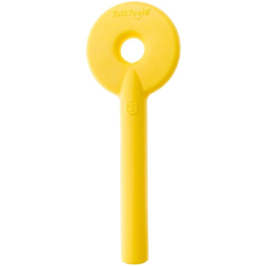 TalkTools Bite Tube Oral Motor Therapy Tool – Chewing & Jaw Strength Trainer for Kids & Adults – Oral Placement Therapy Aid for Feeding, Sensory & Speech Development – Yellow