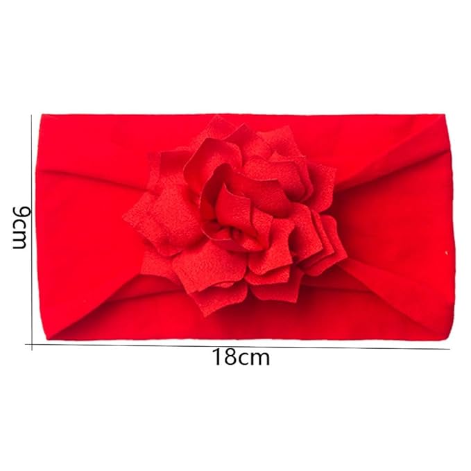 Red Flower Headband for Baby Girls Valentines Hairband Headwear Hair Accessories for Toddler Christmas Headbands TSFD23 (Flower Headband, One Size)
