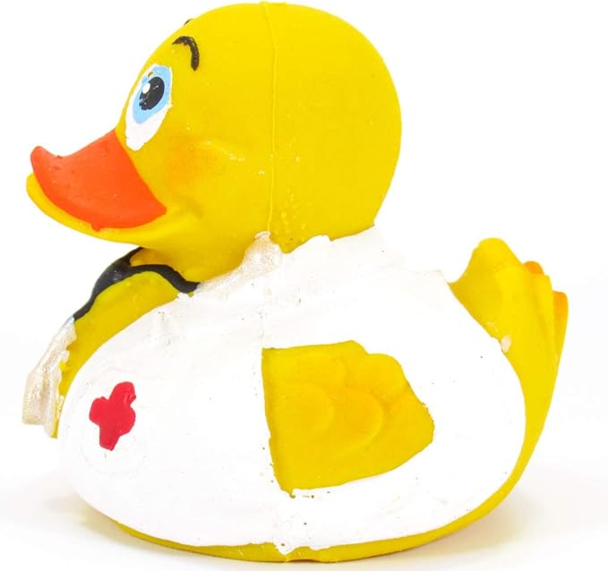 Doctor Physician Rubber Duck Bath Toy | All Natural, Organic, Eco Friendly, Squeaker | Collectable | Imported from Barcelona, Spain