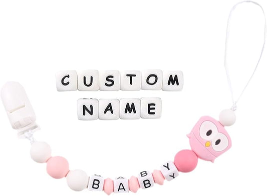 Personalized Pacifier Clip Customized Pacifier Clip with Custom Name Custom Pacifier Clip Holder with Name