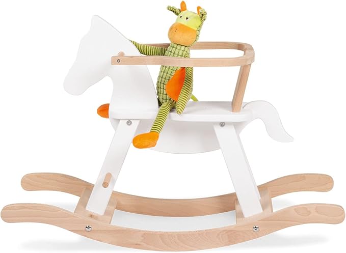 PINOLINO Rocking horse with ring, white/natural 242458