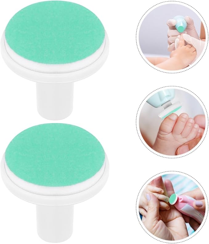 Tofficu Baby Nail Trimmer Replacement Pads 10 Pack Electric Nail Grinding Heads Gentle File Pads for Infants Toddlers Over 12 Months Compatible with Universal Baby Care Devices