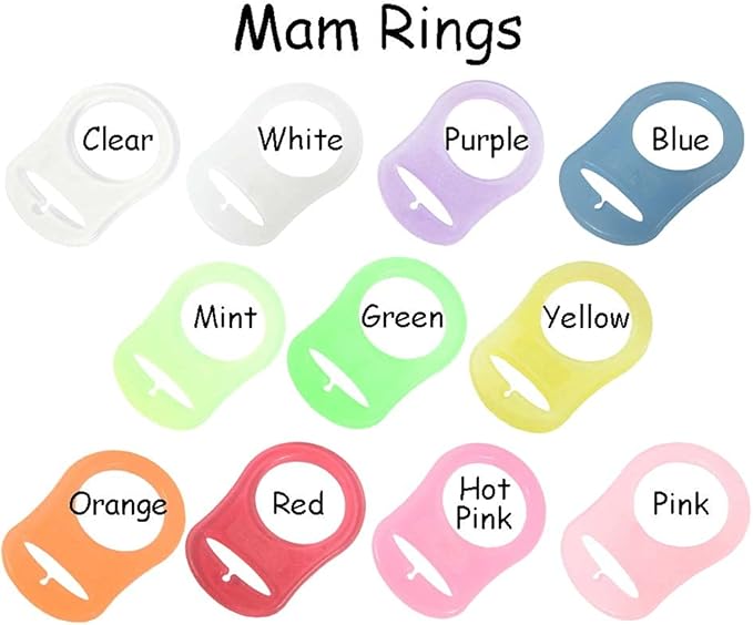 10 MAM Ring Button Style Pacifier Adapter (Purple)