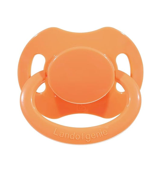 Landofgenie Adult Size Large Shield Pacifiers Bone Shaped Cutie Pacifier Orange