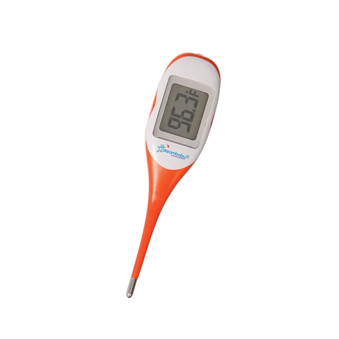Dreambaby Rapid Response Digital Thermometer with Fever Alert, Orange