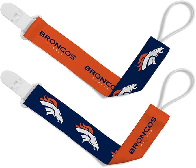 BabyFanatic Officially Licensed Unisex Pacifier Clip 2-Pack - NFL