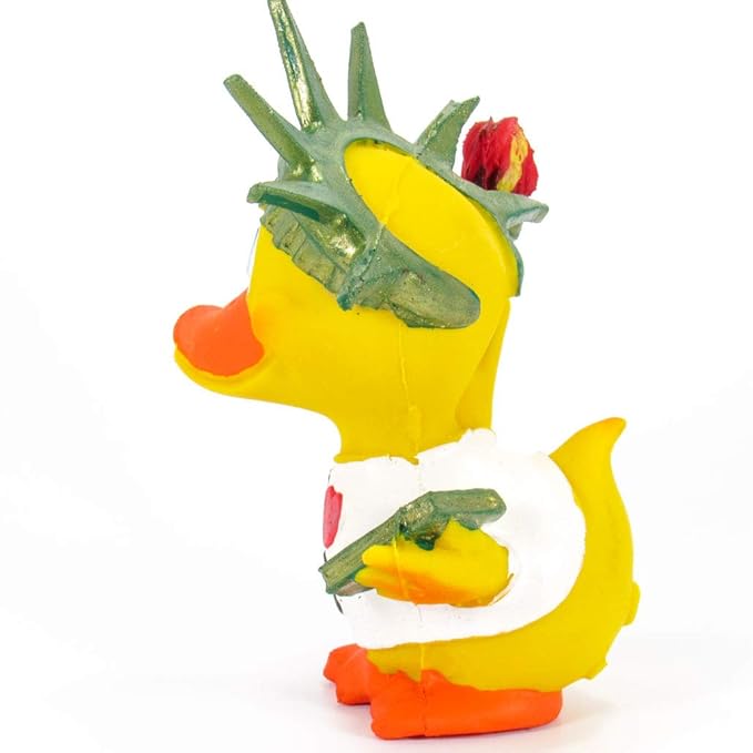 I Love New York Rubber Duck Bath Toy | All Natural, Organic, Eco Friendly, Squeaker | Imported from Barcelona, Spain