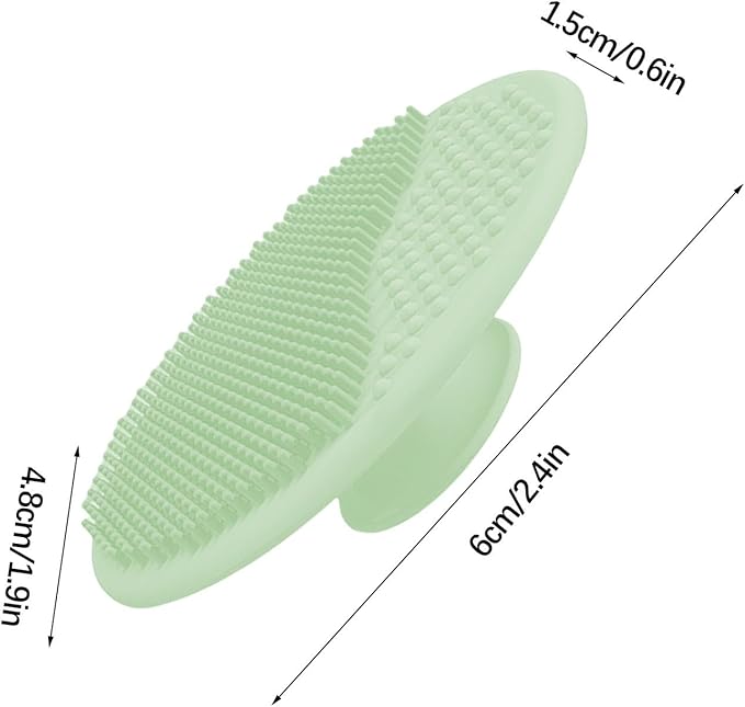 Generic Baby Scalp Brush - Baby Bath Scrubber | Silicone Baby Hair Scrubber | Children Scalp Massager Comb | Newborns Bath Brush | Comb for Washing Baby Hair | Cradle Cap Bath Brushes, Green