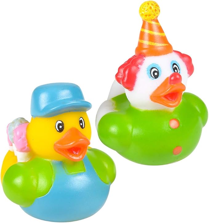 Rhode Island Novelty 2 Inch Carnival Rubber Ducks, One Dozen