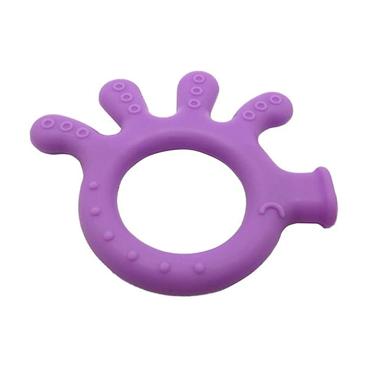 Gadgetime USA Silicone Finger Teether Toy - Handheld Teething Relief for Girls & Boys - Chew Toy - Stimulating & Soft Soothing Chew Toys - BPA Free (Purple)