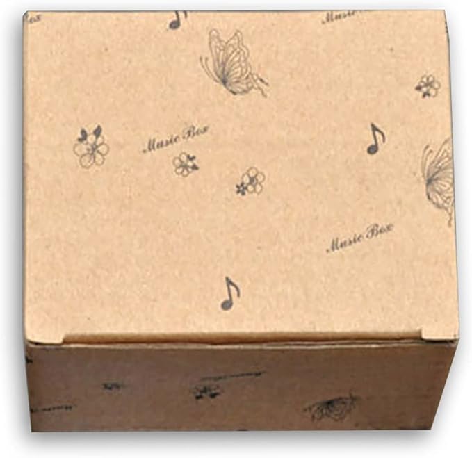 BinkeGG Play (Rock a Bye Baby) Brown Wooden Grand Piano Wind up Music Box with Sankyo Musical Movement (65 Tunes Option)